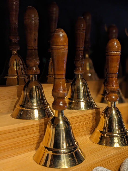 Wood Handle Brass Bells